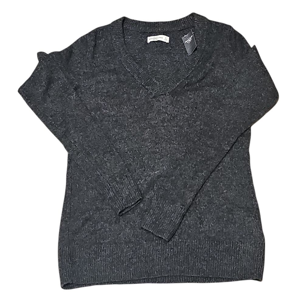 NWT Abercrombie & Fitch Wool Blend Sweater Womens Small V-Neck Long Sleeve